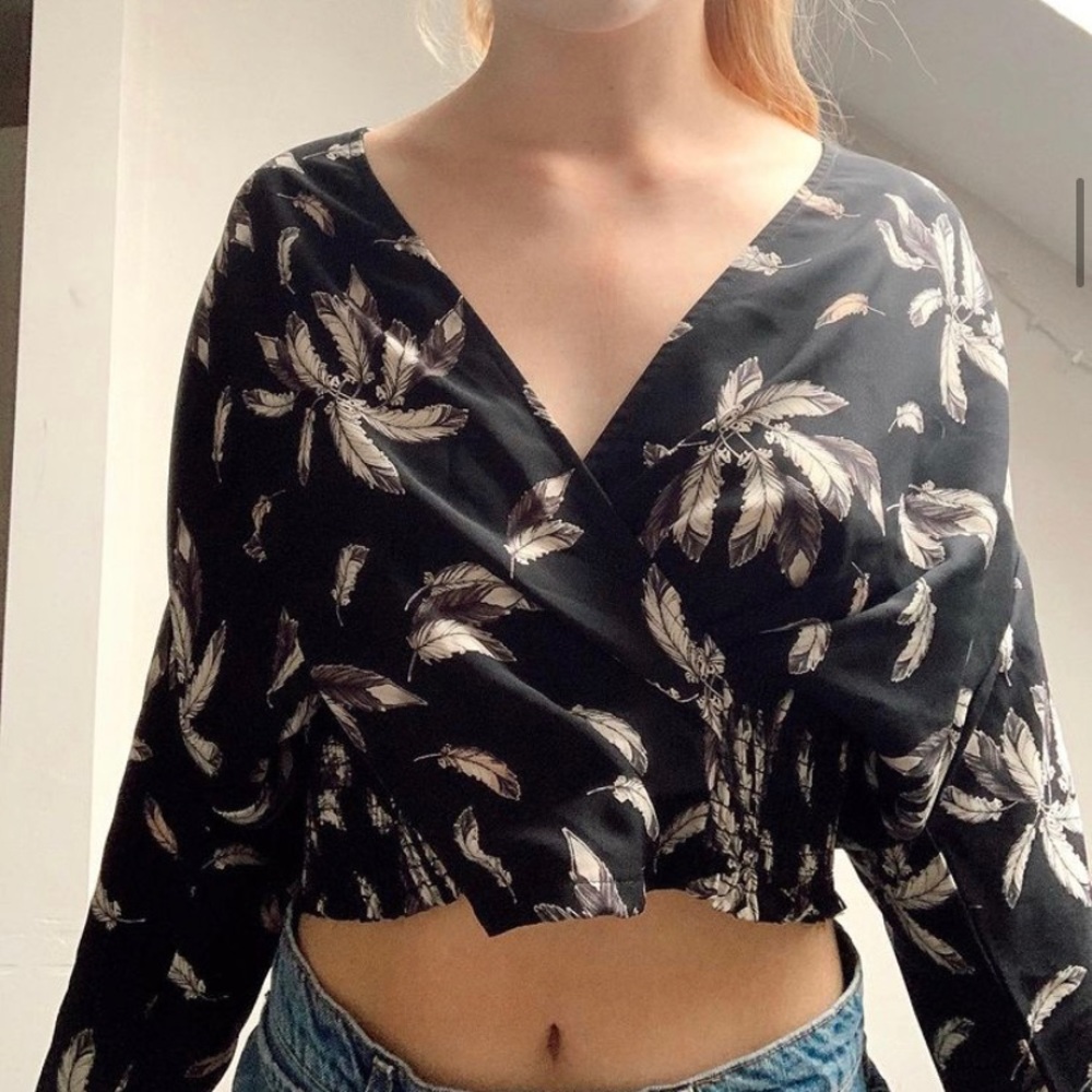 Black Floral Top